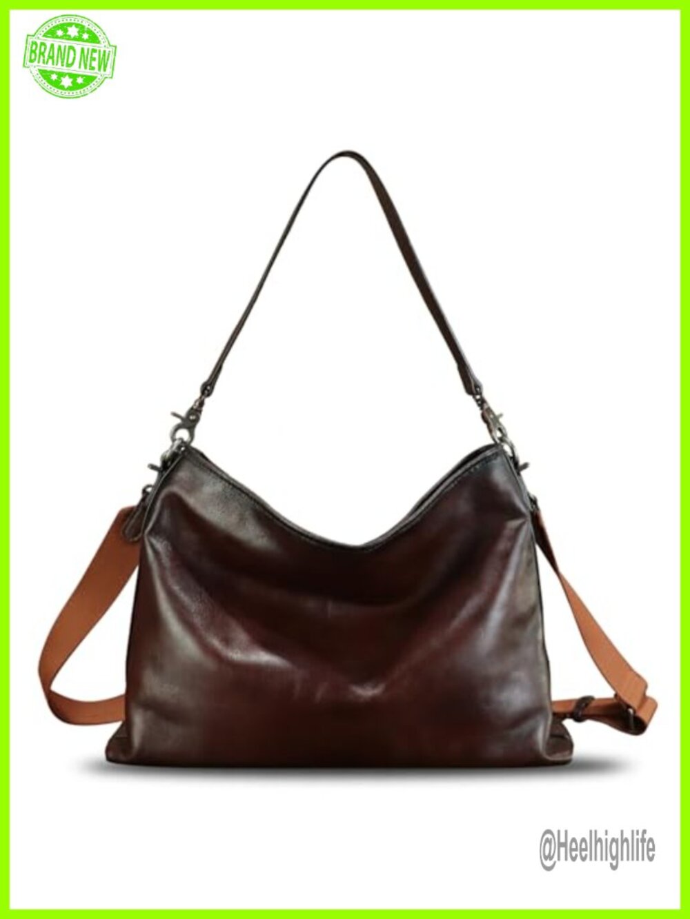 Genuine Leather Hobo Bag Women Tote Vintage Handmade Crossbody Satchel Purse